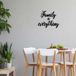 Wallity Family Is Everything Accesorio de Pared Decorativo de Madera Negro